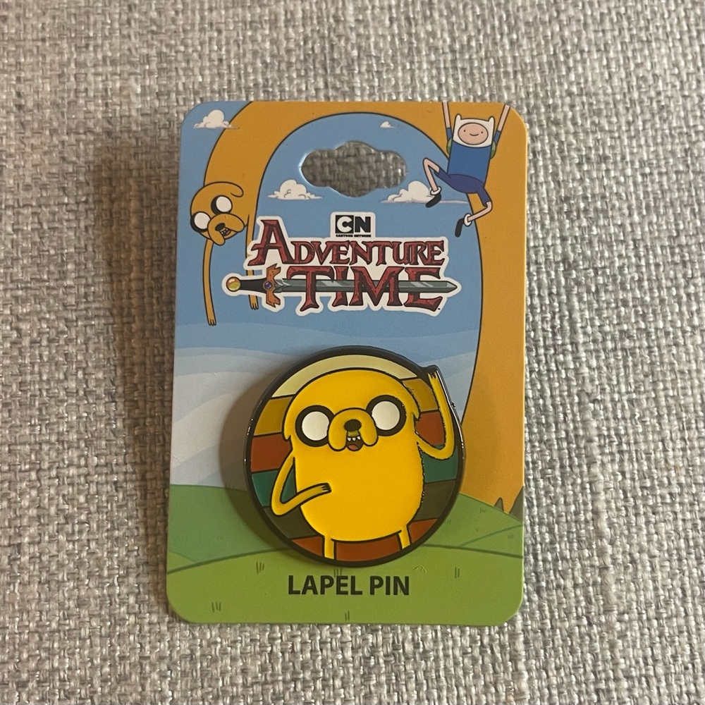 Adventure Time Jake Striped Enamel Pin